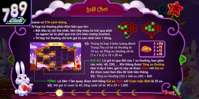 Quy luật chơi nổ hũ Vươn Tới Cung Trăng tại 789Club