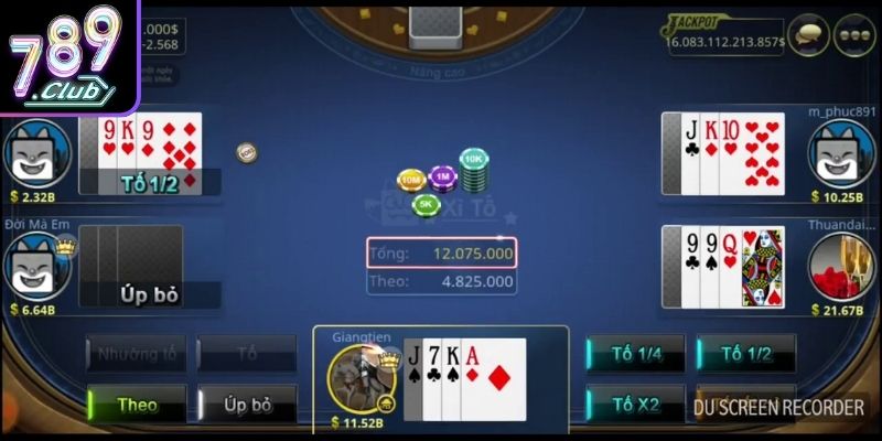Xì Tố 789Club, Sân Chơi Trí Tuệ Cho Người Thích Cân Não 2 Trình tự diễn ra một ván